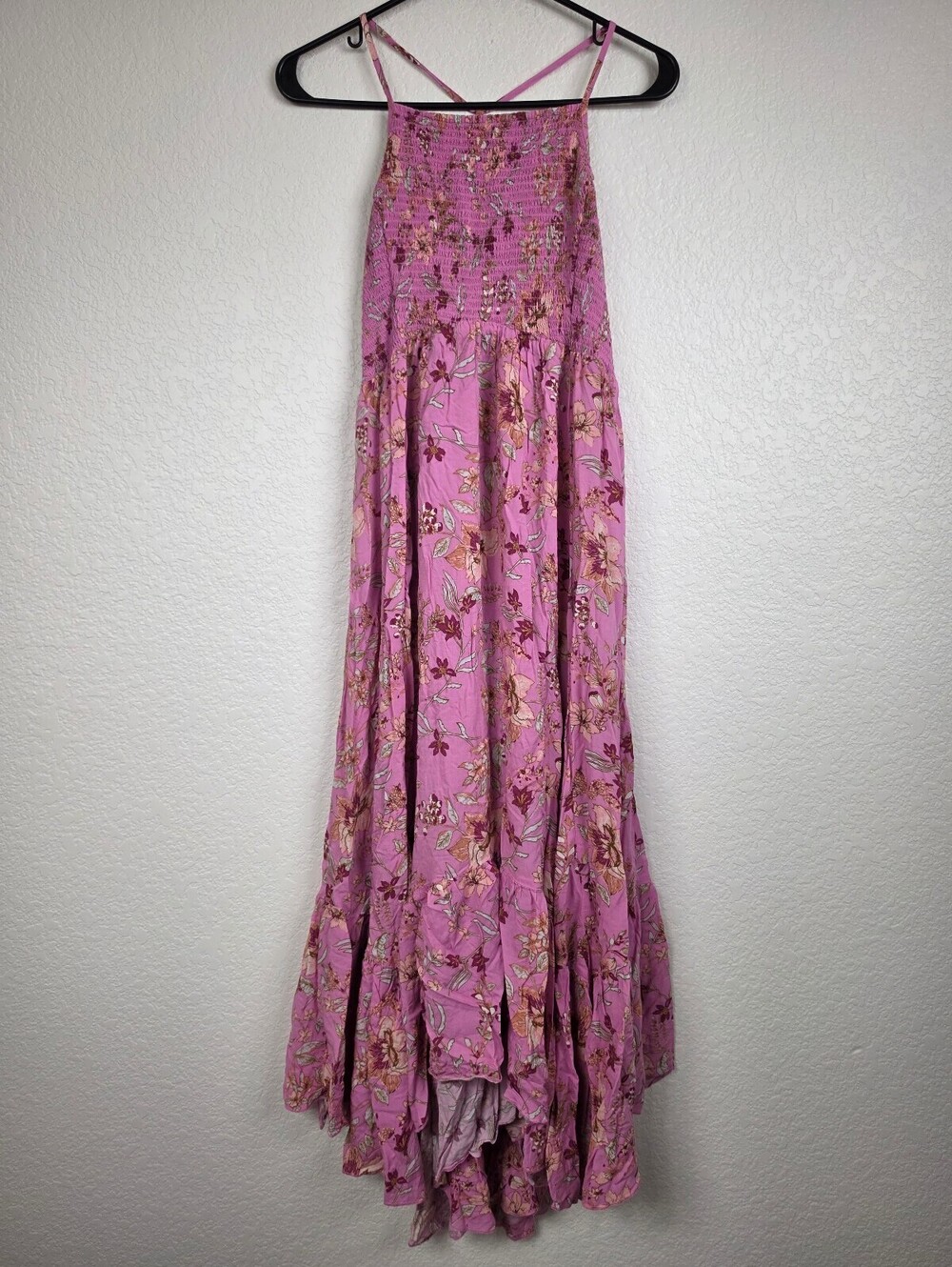 Free People Large Pink Floral Maxi Dress
